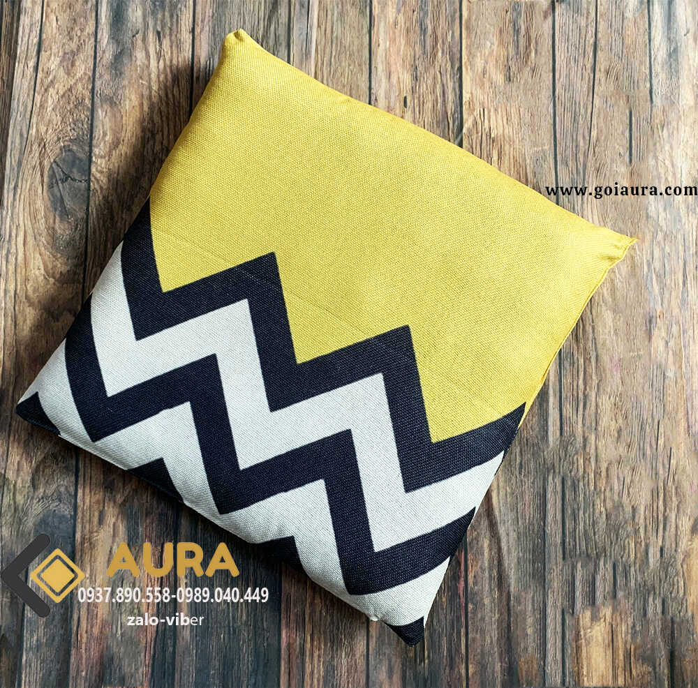 Đệm Ngồi Bệt Đen Vàng Mẫu 39