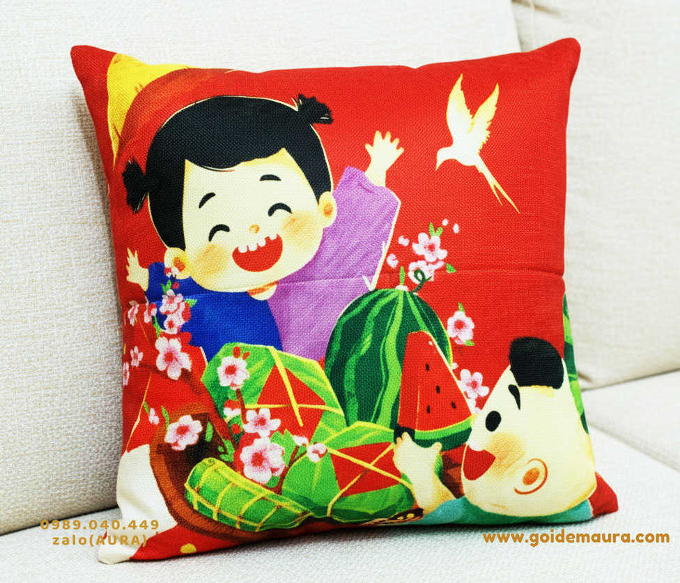 Gối Tết Vui Xuân