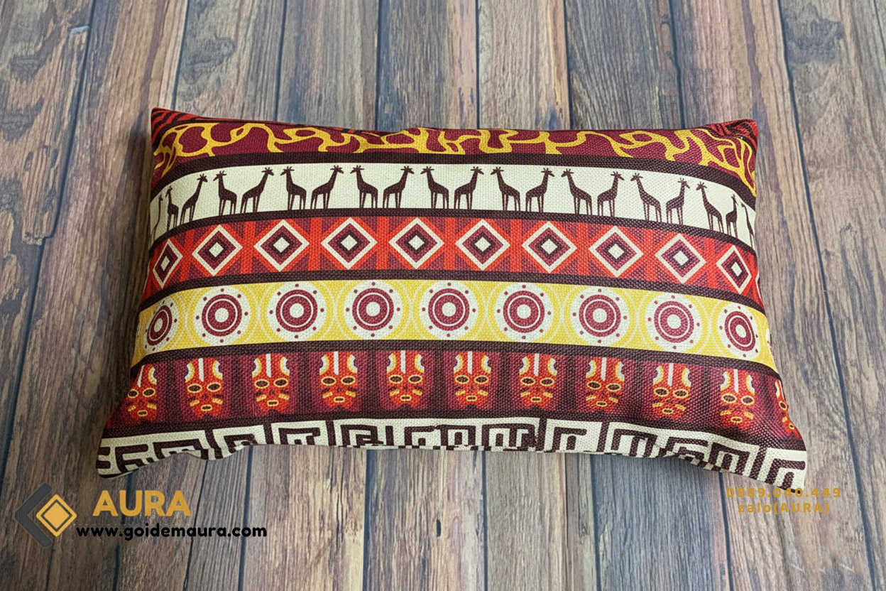 Gối Thổ Cẩm Size 30x50 Mẫu 10