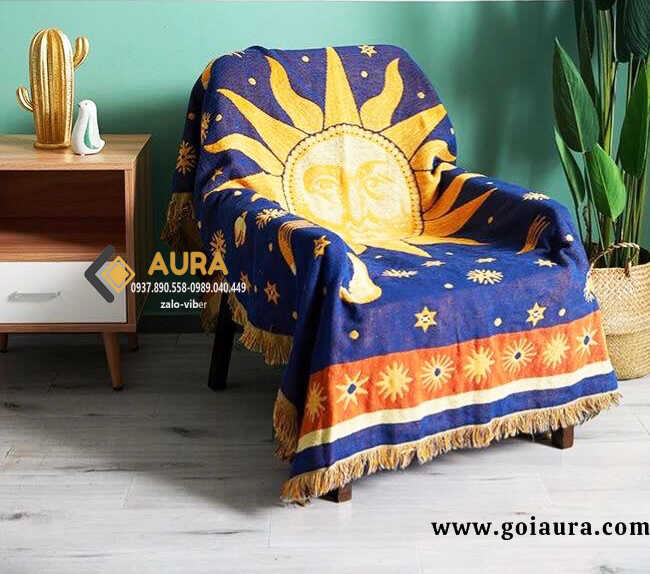 khăn phủ sofa họa tiết mặt trời 5